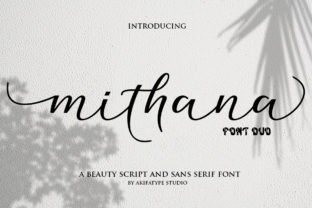 Mithana Duo: A Romantic Font for Handmade Products