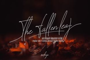 The Fallen Leaf: A Thin Signature Font for Handmade Products